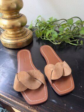 NIB/ NWT Loeffler Randall Willajo Suede Braid Sandal — Toffee — SIZE 38/8